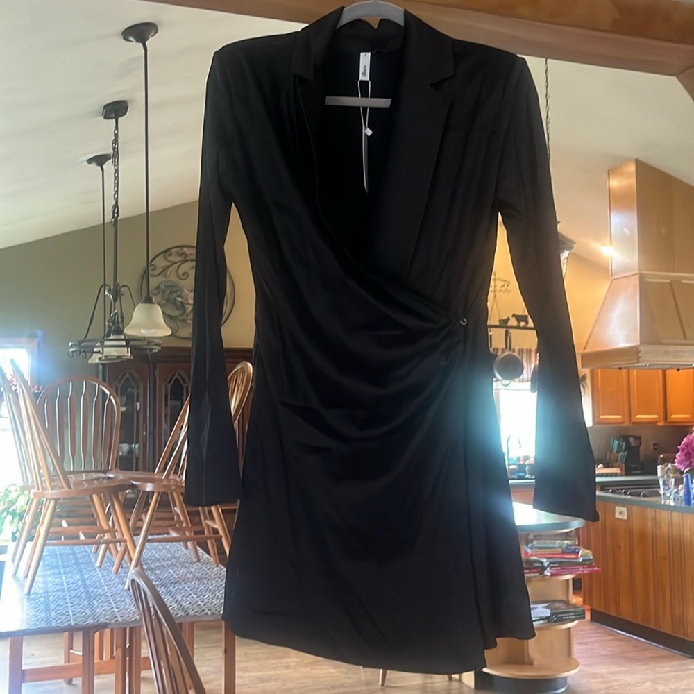 Black silk dress